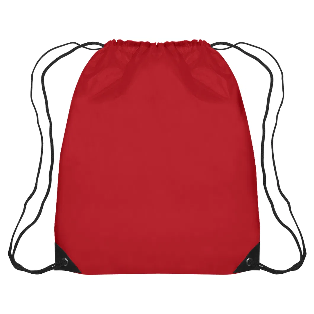 Custom Polyester Draw String Bag Knapsack Drawstring Backpacks Sports Bags