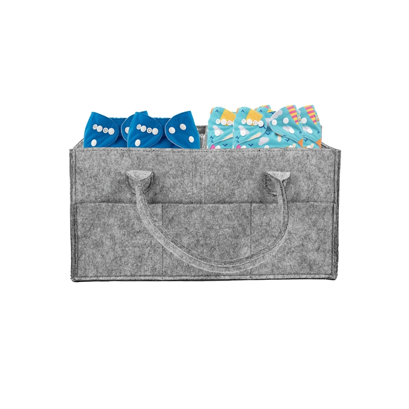 Baby Diaper Caddy Organizer Customized Design Felt Storage Bag Diaper Caddy